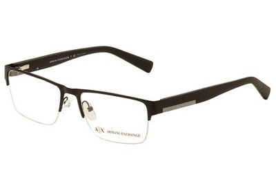 Armani Exchange Men's Eyeglasses AX1018 AX/1018 6063 Black Optical Frame 54mm