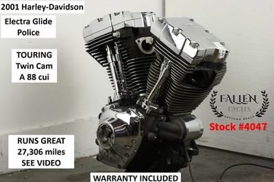 2001 Harley Touring Twin Cam A 88 Engine Motor Assembly 27K VIDEO WARRANTY #4047