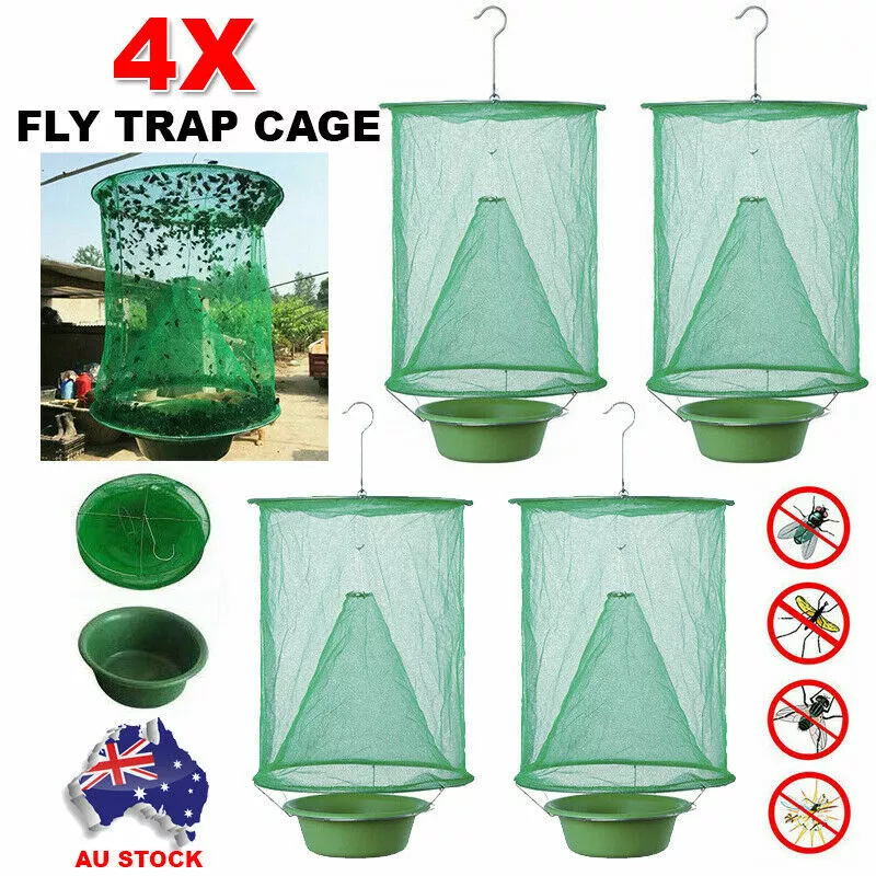 Fly Trap Net Ranch Envirosafe Reusable Fly Catcher Fly Netting Fly Killer 4pack