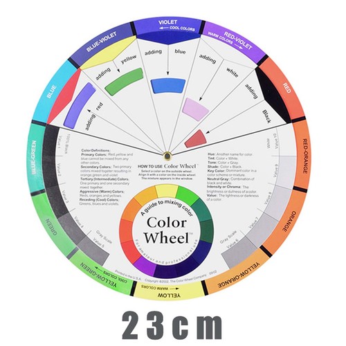 Artists Colour Wheel Mixing Colour Guide 23cm Diameter Artist Colour Wheels Nail - Picture 11 of 11
