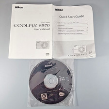 Nikon CoolPix S570 Digital Camera Guide Instruction Manual Software Suite CD