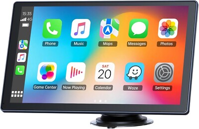 HOTPEAK 9 inch Carplay Screen for Car with Wireless Carplay Android Auto