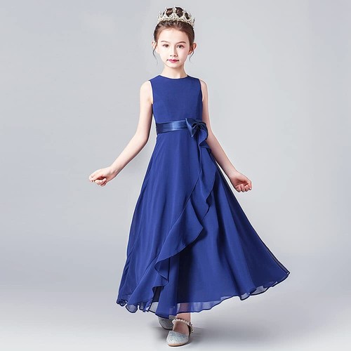 Little Juniors Girl Long Bridesmaid Dress Wedding Flower Girls Formal Pageant - Picture 6 of 7