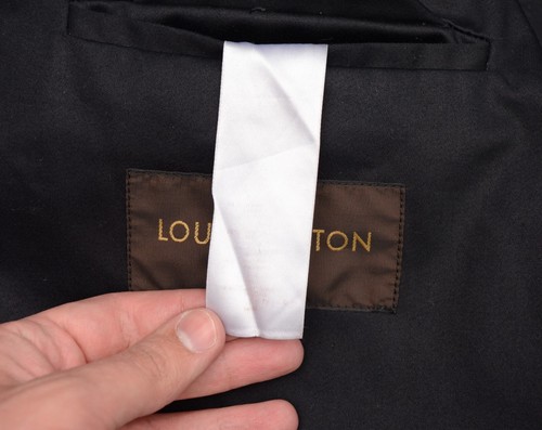 Men's Louis Vuitton Cotton Leather Black Jacket Coat Size 50 US 40 Made in ITALY - Picture 20 of 20