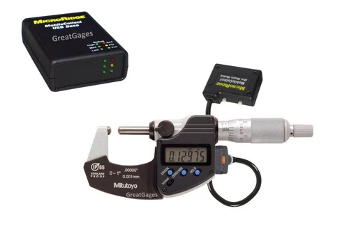 395-371-30-MCWP Ball Anvil & Spindle Micrometer 1" to PC Wireless Package