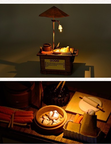 Miniature Building Model Set LED Lighting City Street View Scene Display Model - Picture 178 of 187