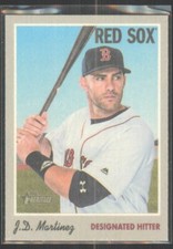 2019 Topps Heritage 1970 Cloth Stickers J.D. Martinez Boston Red Sox #10