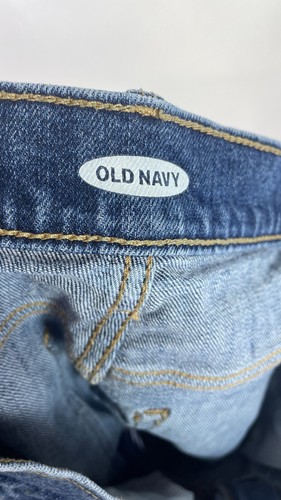 Pantalones Cortos Antiguos Azul Marino Para Mujer Mini Corte Desgastados Azul Deshilachado Mezcla de Algodón Talla 4. - Imagen 8 de 9