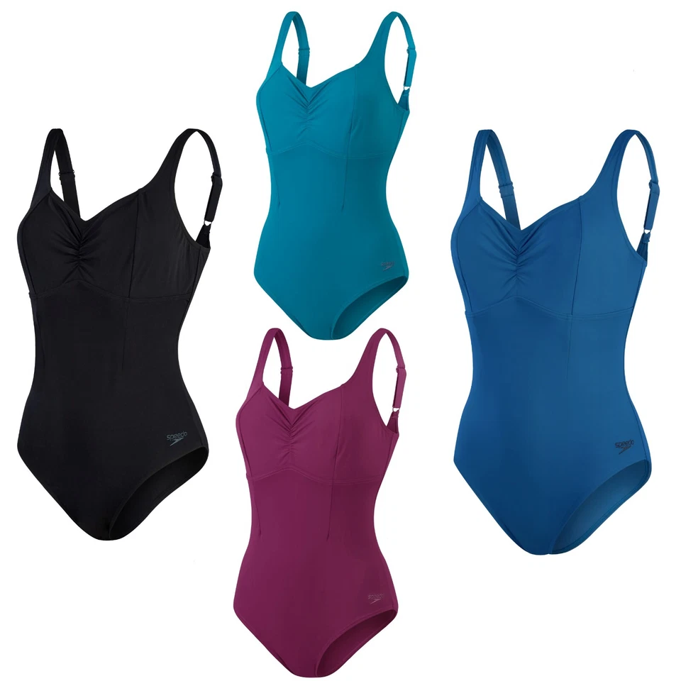 Speedo figurformender Badeanzug Shapewear Damen AquaNite verstellbare Träger