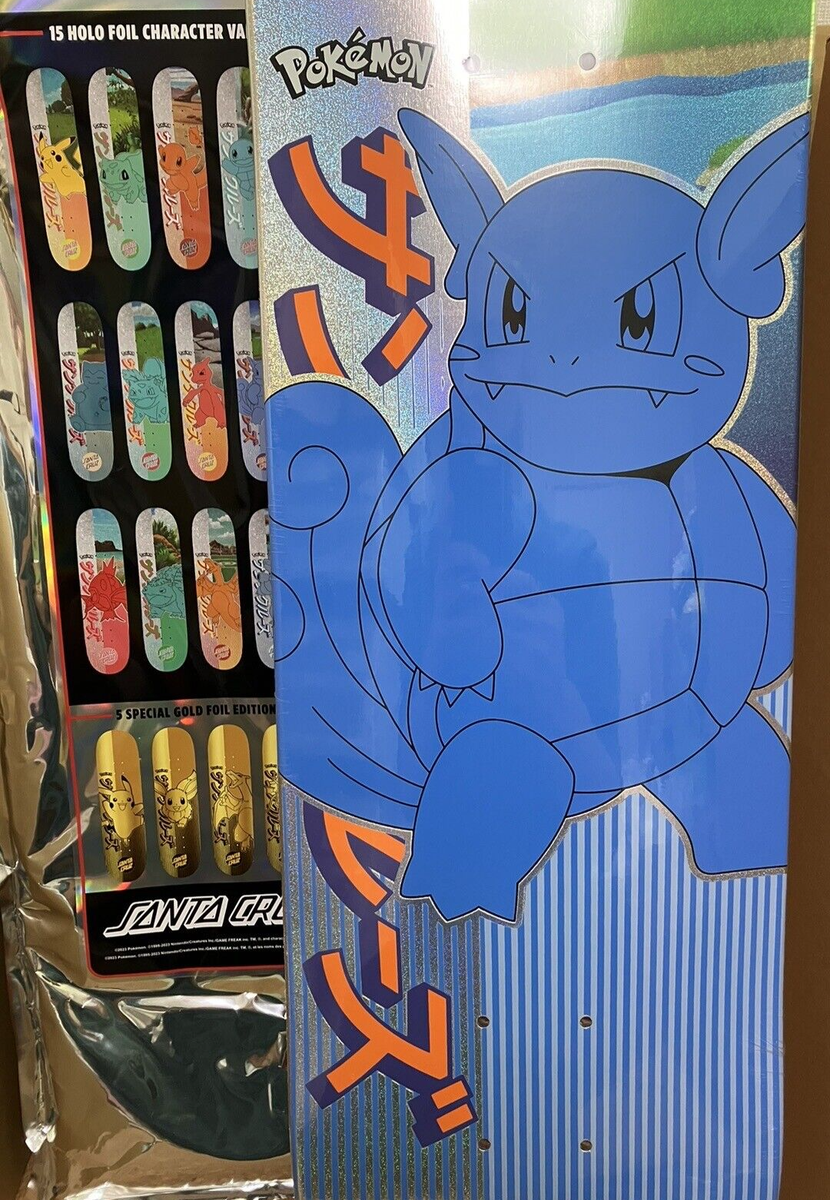 Pokémon x Santa Cruz Decks Wartortle Skateboard Deck 8in x
