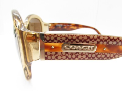 COACH SUNGLASSES JOELLE (S499) TORTOISE 59•15•130 COACH SUNGLASSES FRAMES ONLY Coach Joelle S499 Oversized Tortoise Plastic Frame Brown  main image 2