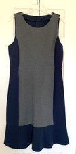 J Crew Dress  Womens Size 10 Navy Blue Gray Colorblock Sleeveless