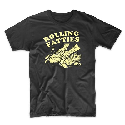 Rolling Fatties Fat Cat Shirt, Funny Cat Tee, Cat Lover Graphic T-shirt
