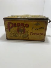 Antique Pedro Cut Plug Smoking Tobacco Tin Converted To Piggy Bank - Very Rare