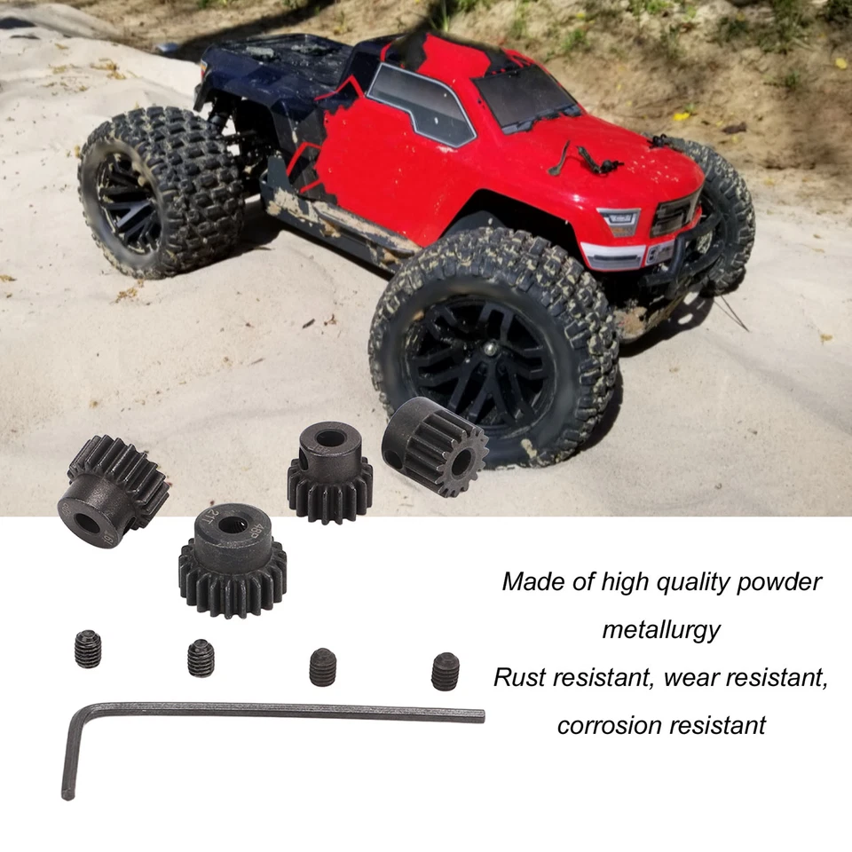 RC Motor Ritzel Set 48P 3.175 mm 15T 17T 19T 21T RC Motor Ritzel Set Für 1/10 - Imagen 3 de 4