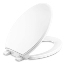 Kohler K-4733-RL-0 Glenbury Elongated Closed-Front Toilet Seat Soft Close, White