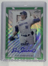 2021 LEAF METAL PERFECT GAME ELI SERRANO III AUTO GREEN WAVE REFRACTOR 3/4