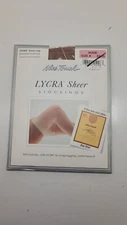 Nice Touch Nude Lycra Sheer Stockings Gartered Reinforced Size A 