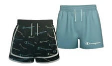 New Champion 2 Pairs 2.5" Black/Blue 2-Pack Active Shorts Size 7/8 Girls