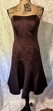 Davids Bridal Womens Strapless Short Fit+Flare Brown Dress Sz 6 F78