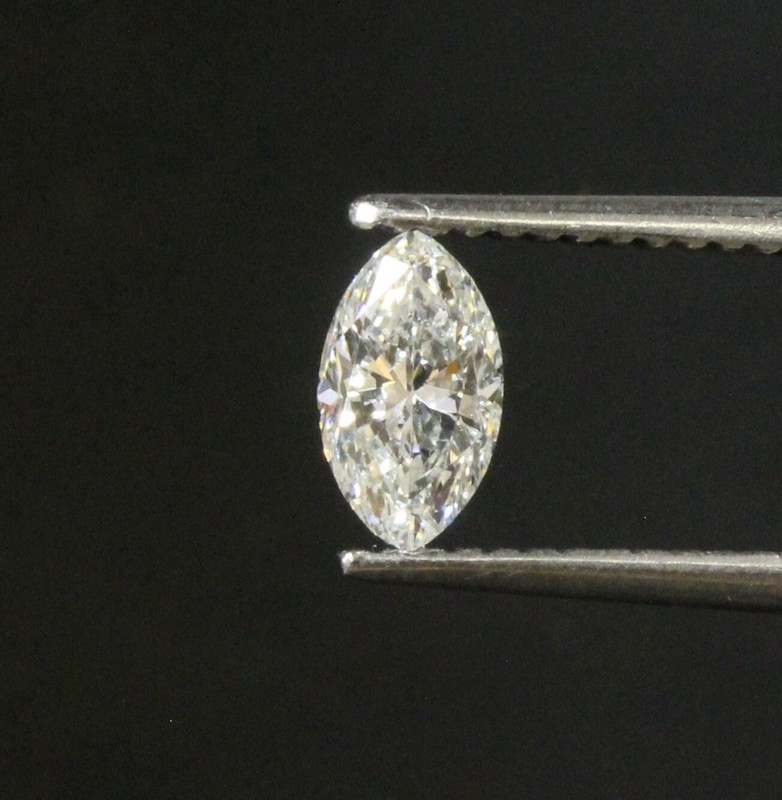 GIA certified loose .54ct SI1 G marquise cut diamond vintage estate Natural