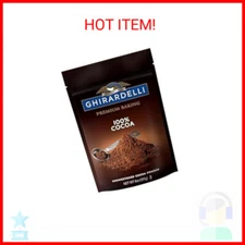 GHIRARDELLI Premium Baking Cocoa 100% Unsweetened Cocoa Powder, 8 OZ Bag