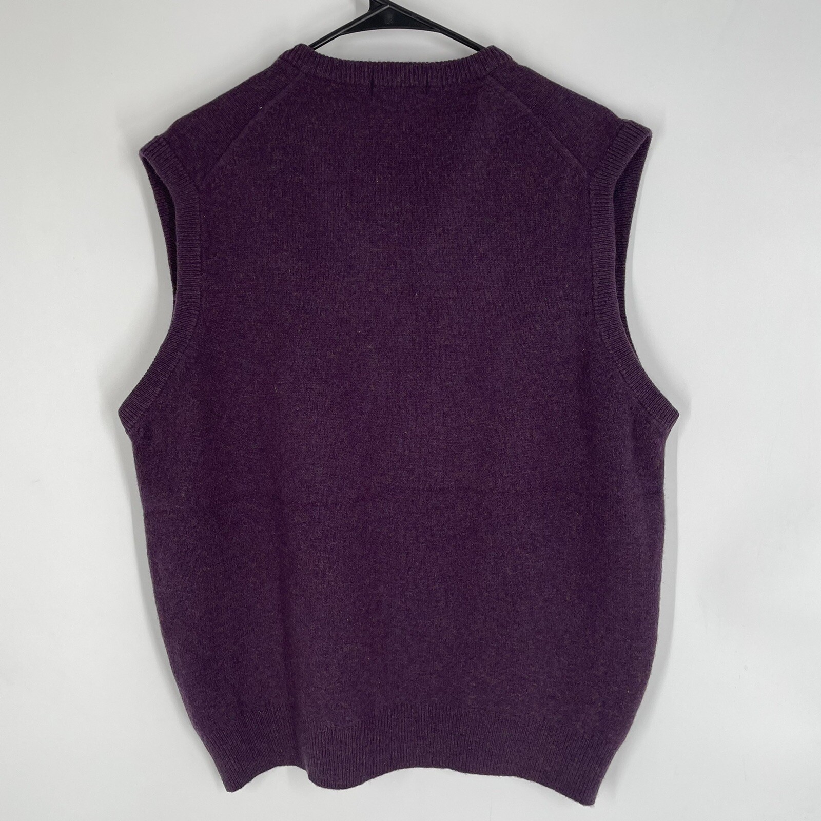 100% Lambs Wool Sweater Golf Vest Size 