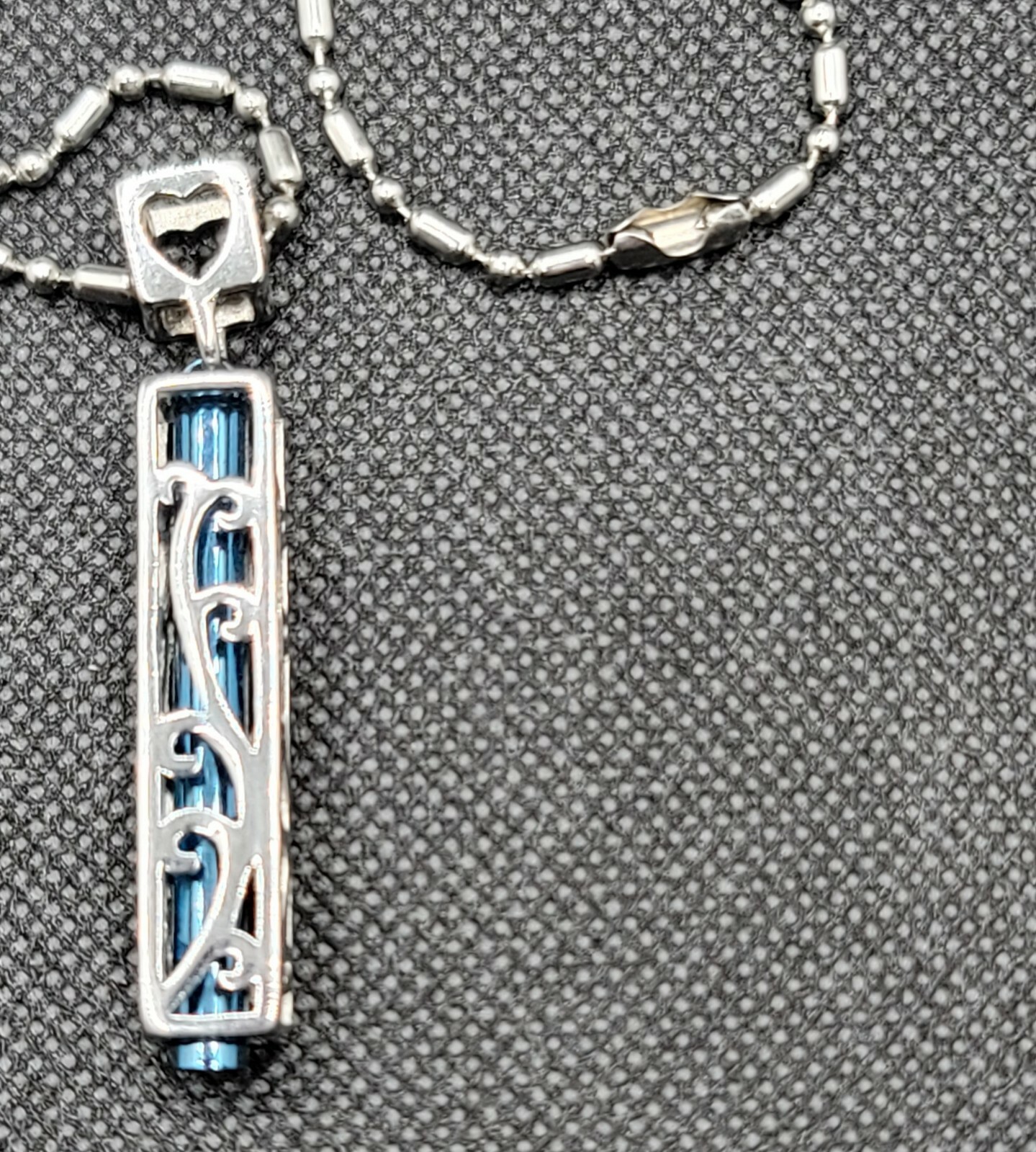 Boho Scrollwork Encasing  A Blue Bar Stainless St… - image 6