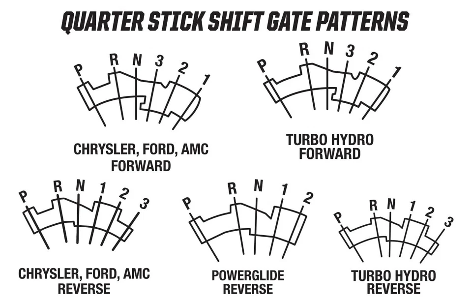Hurst Pistol Grip Quarter Stick Race Shifter Ford Chrysler Reverse Shift Pattern - Image 4 of 4