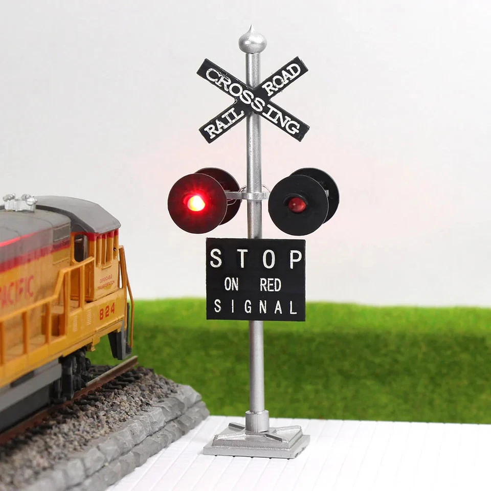 EveModel [JTD436RP-1] HO Railroad Train/Track Crossing Sign (4 Heads LED) NEW! - Image 4 of 4