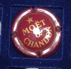 1 Moet et Chandon Champagne Muzzle Plate Burgundy and Gold 155