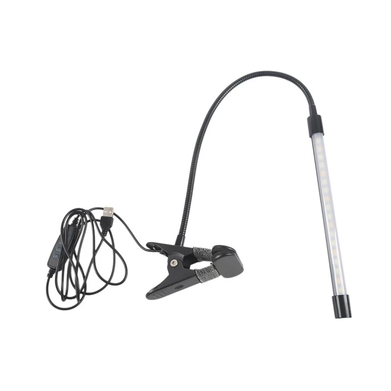3X 8W LED Clip on Lamp Desk Light with 3 Modes 2M Cable Dimmer 10