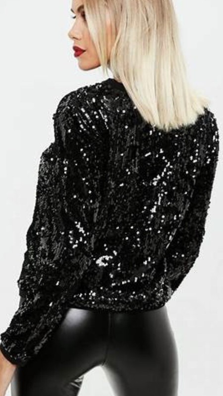 RTA long sleeve sequin top S