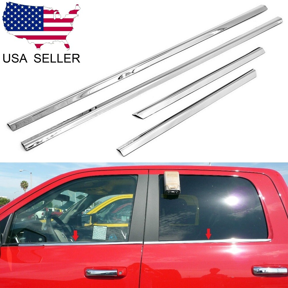 For 2004-2015 Nissan Titan Crew Cab Stainless Steel Chrome Window