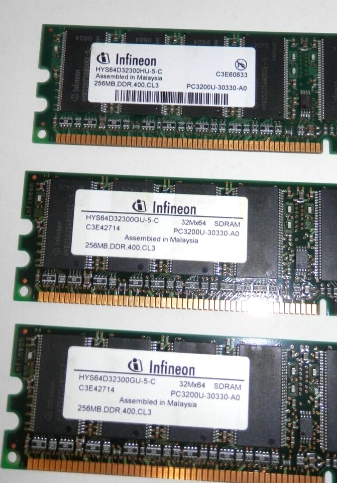 Infineon 256MB SDRAM DDR 400 CL3 PC3200U-30330-A0 - Image 2 of 4