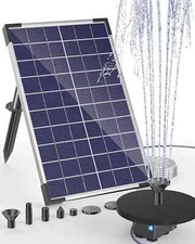 Solar Fountain for Bird Bath 6.5W Solar Panel Kit Outdoor Solar Water Pump with