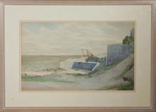 Framed 20th Century Watercolour - A Quiet Cove