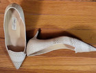 JIMMY CHOO Shoes Pumps Heels Rafia Pointed Toe Cream Sz 39.5 ITALY 🇮🇹 — photo 3