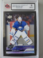 2023-24 Upper Deck Series 1 Hockey Young Guns Clear Cut Devon Levi #237 Buffalo