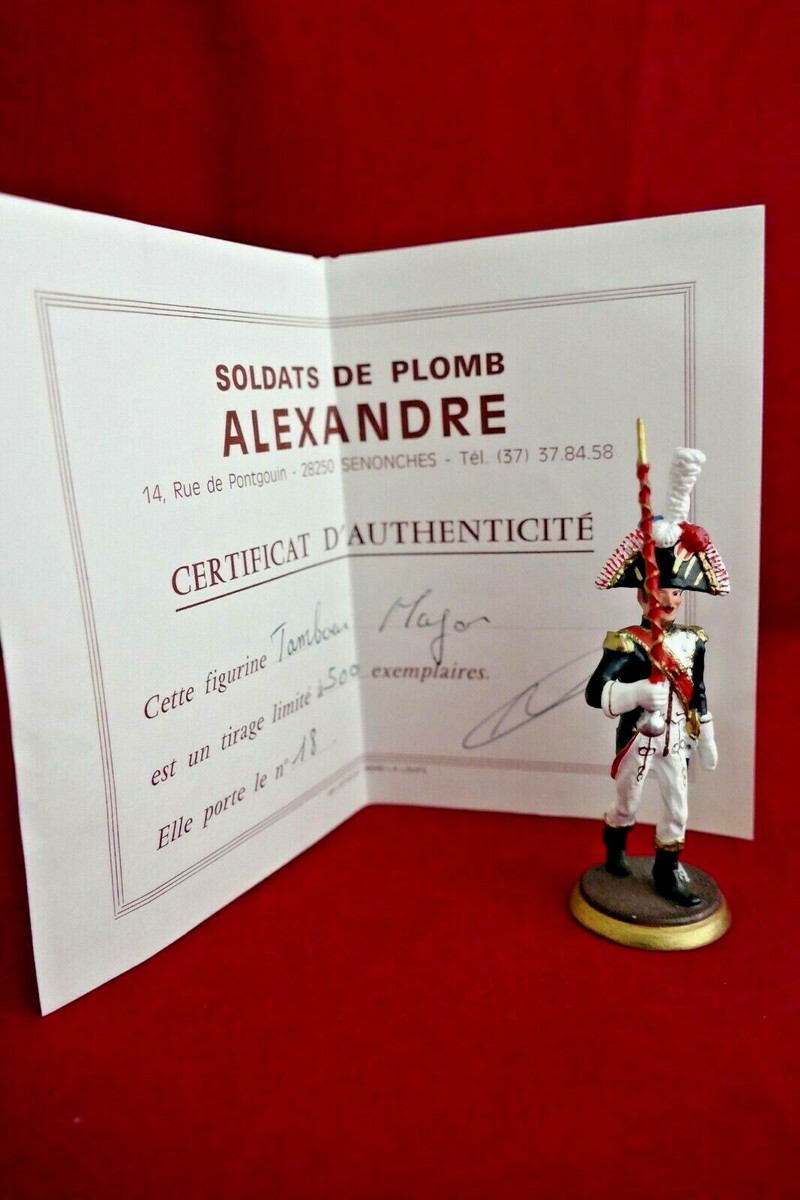 Soldat De Plomb Rare – Tambour Major Empire – N°18/500 – Signé Claude Alexandre – 54mm