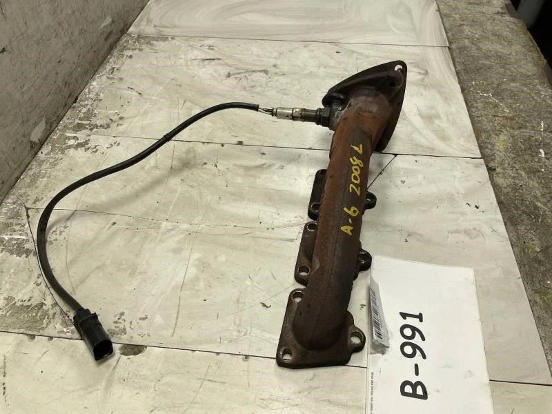 2008 AUDI A6 SEDAN 3.2L LEFT DRIVER SIDE EXHAUST MANIFOLD WITH SENSOR OEM+ - Image 2 of 4