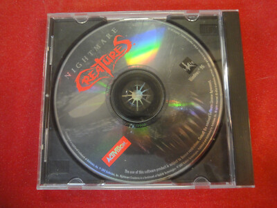 Vintage Nightmare Creatures windows 95 activision PC game disc