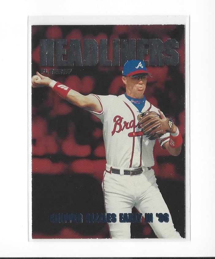 1997 Fleer Headliners #10 Chipper Jones Braves