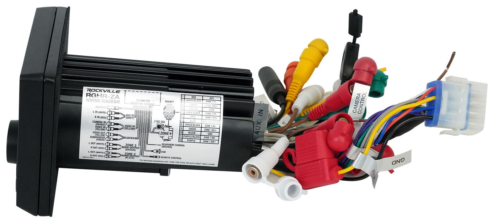 Rockville RGHR-ZA 4-зонное морское приложение Bluetooth с приемником Ctrl 4 колонки Memphis