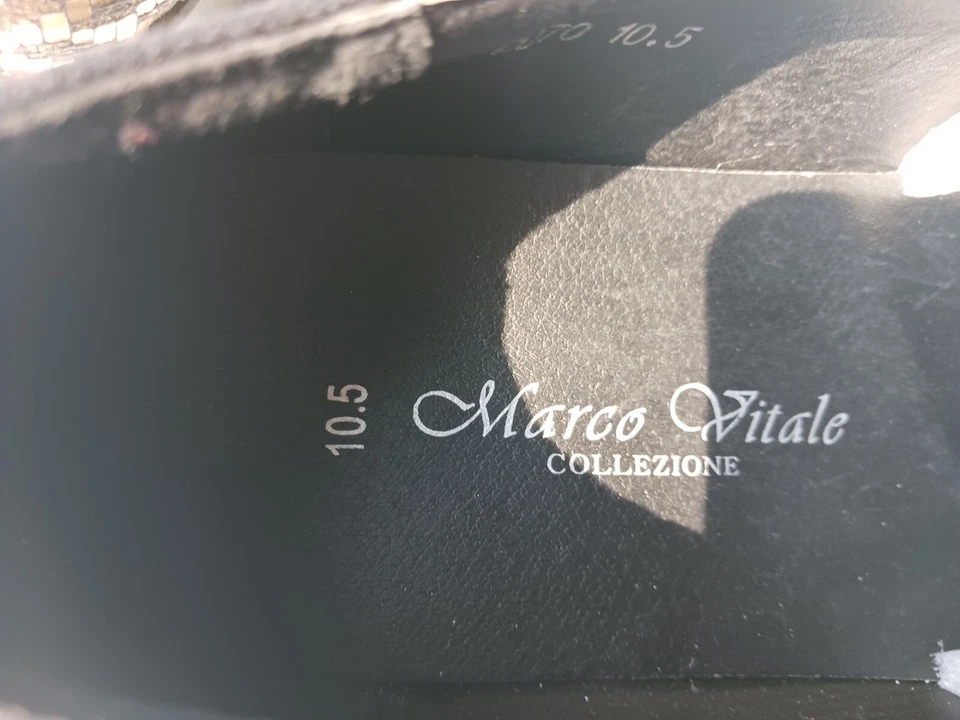 Nuevos Zapatos de Fiesta Marco Vitale Collection Para Hombres Llamativos Dorado/Negro Talla 10.5 Foto 4 de 4