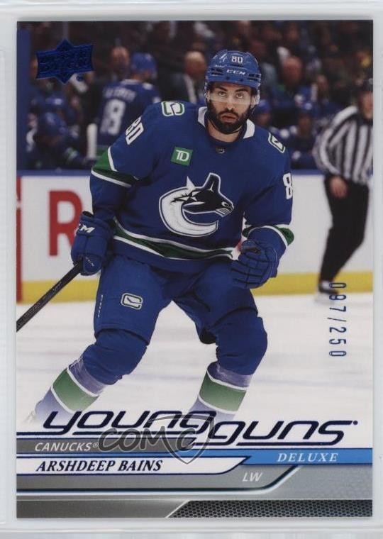2024-25 Upper Deck Series 1 Young Guns Deluxe 97/250 Arshdeep Bains #231 1r1g