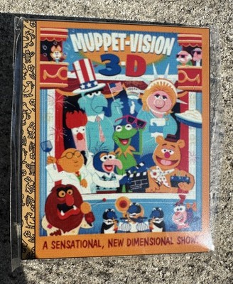 PIN MUPPET VISION 3-D 3'' JUMBO FANTASY LITTLE GOLDEN BOOK NEW KERMIT PIGGY GONZO