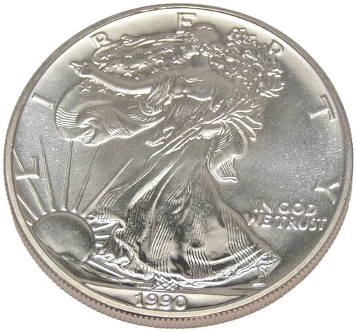1990 American Silver Eagle Brilliant Uncirculated 1 oz .999 Fine Silver