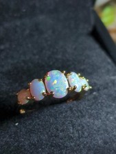 Sterling Silver 925 Size 7 5 Stone Australian...