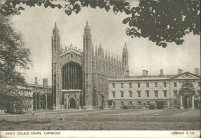 King's College Chapel Cambridge England 1927 Sepia Magna-Crome Postkarte